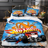 Laden Sie das Bild in den Galerie-Viewer, Spiel Hot Wheels Cosplay Kinderbettwäsche-Set Bettbezüge Steppbett-Sets