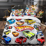 Laden Sie das Bild in den Galerie-Viewer, Spiel Hot Wheels Cosplay Kinderbettwäsche-Set Bettbezüge Steppbett-Sets