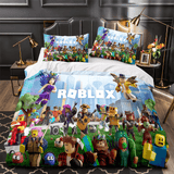 Laden Sie das Bild in den Galerie-Viewer, Spiel Roblox Bettwäsche-Set Quilt Duvet Cover Bed Sets Weihnachtsgeschenk