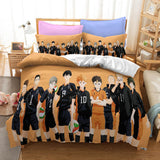 Laden Sie das Bild in den Galerie-Viewer, Haikyuu Cosplay-Studenten-Bettwäsche-Set UK-Steppbettbezug-Bettwäsche-Sets