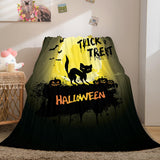 Laden Sie das Bild in den Galerie-Viewer, Halloween-Schloss-Flanell-Fleece-Decke, Nickerchen-Steppdecke, Bettwäsche, Decke