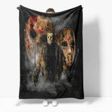 Laden Sie das Bild in den Galerie-Viewer, Halloween Horror Robe Flanell Fleece Blanket Wrap Nickerchen Bettwäsche Decke