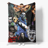 Laden Sie das Bild in den Galerie-Viewer, Halloween Horror Robe Flanell Fleece Blanket Wrap Nickerchen Bettwäsche Decke