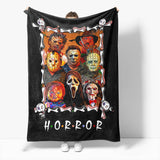 Laden Sie das Bild in den Galerie-Viewer, Halloween Horror Robe Flanell Fleece Blanket Wrap Nickerchen Bettwäsche Decke