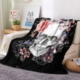 Laden Sie das Bild in den Galerie-Viewer, Halloween Scary Skeleton Skull Blanket Flanell-Fleece-Überwurfdecke