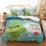 Laden Sie das Bild in den Galerie-Viewer, Wie der Grinch Weihnachts-Bettwäsche-Set Bettbezug gestohlen hat