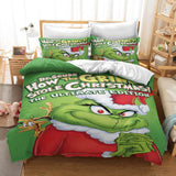 Laden Sie das Bild in den Galerie-Viewer, Wie der Grinch Weihnachts-Bettwäsche-Set Bettbezug gestohlen hat