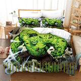 Laden Sie das Bild in den Galerie-Viewer, Hulk Bruce Banner Cosplay Bettwäsche-Set Bettbezug Quilt Bettwäsche-Sets