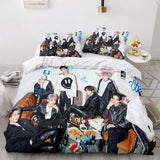 Laden Sie das Bild in den Galerie-Viewer, JYP Stray Kids Cosplay Bettwäsche-Set Quilt Bettbezüge Bettwäsche-Sets