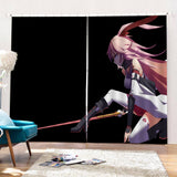 Laden Sie das Bild in den Galerie-Viewer, Japan Anime Mädchen Vorhänge Blackout Fenstervorhänge für Raumdekoration