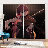 Laden Sie das Bild in den Galerie-Viewer, Japan Anime Mädchen Vorhänge Blackout Fenstervorhänge für Raumdekoration