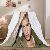 Laden Sie das Bild in den Galerie-Viewer, Justin Bieber Flanell-Fleece-Überwurfdecke, Steppdecke, Nickerchen-Decke