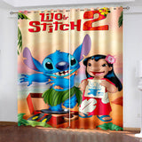 Laden Sie das Bild in den Galerie-Viewer, Lilo &amp; Stitch 2 Vorhänge, verdunkelnde Fenstervorhänge