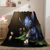 Laden Sie das Bild in den Galerie-Viewer, Lilo und Stitch Flanell-Fleecedecke