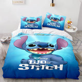 Laden Sie das Bild in den Galerie-Viewer, Lilo and Stitch Bettwäsche-Set Steppdecke Bettbezug Bettsets