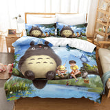 Laden Sie das Bild in den Galerie-Viewer, MY NEIGHBOR TOTORO Kinder-Bettwäsche-Set UK Bettbezug Steppbett-Sets