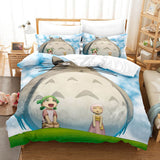 Laden Sie das Bild in den Galerie-Viewer, MY NEIGHBOR TOTORO Kinder-Bettwäsche-Set UK Bettbezug Steppbett-Sets