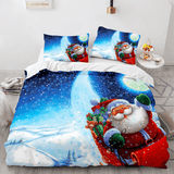 Laden Sie das Bild in den Galerie-Viewer, Merry Christmas Cosplay UK Bettwäsche-Set Quilt Bettbezüge Bett-Sets