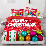 Laden Sie das Bild in den Galerie-Viewer, Merry Christmas Cosplay UK Bettwäsche-Set Quilt Bettbezüge Bett-Sets