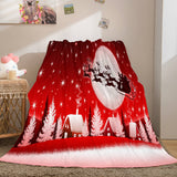 Laden Sie das Bild in den Galerie-Viewer, Merry Christmas Flanell Fleece Blanket Wrap Nap Dunelm Bettwäsche Decke