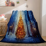 Laden Sie das Bild in den Galerie-Viewer, Merry Christmas Flanell Fleece Blanket Wrap Nap Dunelm Bettwäsche Decke