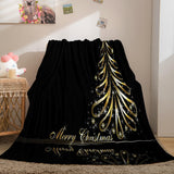 Laden Sie das Bild in den Galerie-Viewer, Merry Christmas Flanell Fleece Blanket Wrap Nap Quilt Dunelm Bettwäsche