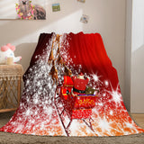 Laden Sie das Bild in den Galerie-Viewer, Merry Christmas Flanell Fleece Blanket Wrap Nap Quilt Dunelm Bettwäsche