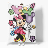 Laden Sie das Bild in den Galerie-Viewer, Mickey Minnie Mouse Cosplay Decke Flanell-Fleece-Steppdecke