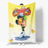 Laden Sie das Bild in den Galerie-Viewer, Mickey Minnie Mouse Cosplay Flanell-Fleece-Decke Quilt Wickeldecken