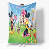 Laden Sie das Bild in den Galerie-Viewer, Mickey Mouse Minnie Mouse Cosplay Flanell-Fleece-Decke Steppdecke