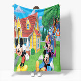 Laden Sie das Bild in den Galerie-Viewer, Mickey Mouse Minnie Mouse Cosplay Flanell-Fleece-Decke Steppdecke