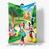 Laden Sie das Bild in den Galerie-Viewer, Mickey Mouse Minnie Mouse Flanell-Fleece-Decke Überwurf Cosplay-Decke