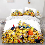 Laden Sie das Bild in den Galerie-Viewer, Minions Cosplay Kinder-Bettwäsche-Set UK Quilt Bettbezüge Bettwäsche-Set