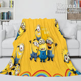 Laden Sie das Bild in den Galerie-Viewer, Minions Flanell-Fleece-Decke, Überwurf, Cosplay-Bettwäsche, Steppdecke