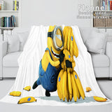 Laden Sie das Bild in den Galerie-Viewer, Minions Flanell-Fleece-Decke, Überwurf, Cosplay-Bettwäsche, Steppdecken