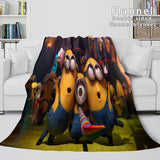 Laden Sie das Bild in den Galerie-Viewer, Minions Flanell-Fleece-Decke, Überwurf, Cosplay-Bettwäsche, Steppdecken