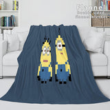 Laden Sie das Bild in den Galerie-Viewer, Minions Flanell-Fleece-Decke, Überwurf, Cosplay-Bettwäsche, Steppdecken