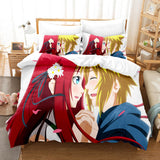 Laden Sie das Bild in den Galerie-Viewer, Naruto Cosplay Kinder Bettwäsche Set Quilt Bettbezüge Weihnachtsgeschenk