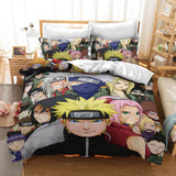 Laden Sie das Bild in den Galerie-Viewer, Naruto Kakashi Sasuke Bettwäsche-Set Steppdecke Bettbezug Bettwäsche-Sets