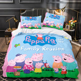 Laden Sie das Bild in den Galerie-Viewer, Peppa Pig Bettwäsche-Set Quilt Bettbezug Bettwäsche-Sets