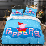 Laden Sie das Bild in den Galerie-Viewer, Peppa Pig Bettwäsche-Set Quilt Bettbezug Bettwäsche-Sets