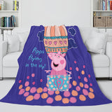 Laden Sie das Bild in den Galerie-Viewer, Peppa Pig Flanell-Fleece-Decke, Überwurf, Cosplay-Decke, Raumdekoration