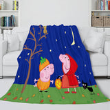 Laden Sie das Bild in den Galerie-Viewer, Peppa Pig Flanell-Fleece-Decke, Überwurf, Cosplay-Decke, Raumdekoration