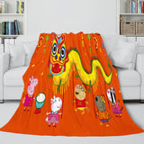 Laden Sie das Bild in den Galerie-Viewer, Peppa Pig Flanell-Fleece-Decke, Überwurf, Cosplay-Decke, Raumdekoration