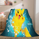 Laden Sie das Bild in den Galerie-Viewer, Pokemon Pikachu Flanell-Fleece-Decke, Überwurf, Nickerchen, Steppdecke