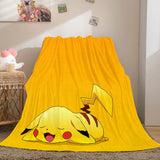 Laden Sie das Bild in den Galerie-Viewer, Pokemon Pikachu Flanell-Fleece-Decke, Überwurf, Nickerchen, Steppdecke