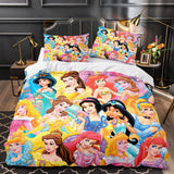 Laden Sie das Bild in den Galerie-Viewer, Prinzessin Schneewittchen Cinderella Belle Bettwäsche-Set Quilt Bettbezug-Sets