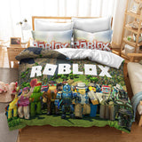 Laden Sie das Bild in den Galerie-Viewer, Roblox Cosplay Kinderbettwäscheset Quilt Bettbezüge Weihnachtsbettsets