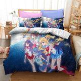 Laden Sie das Bild in den Galerie-Viewer, Sailor Moon Cosplay Bettwäsche-Set Quiltbezüge