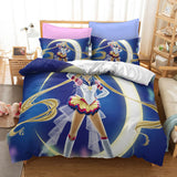 Laden Sie das Bild in den Galerie-Viewer, Sailor Moon Cosplay Grils Bettwäsche-Set UK Quilt Bettbezug Bett-Sets